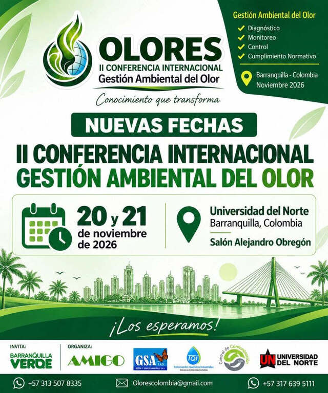 Nuevas fechas para la II Conferencia Internacional de Olores de Colombia
