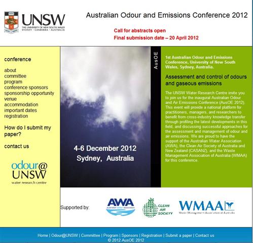 Odour conference Sydney December 2012