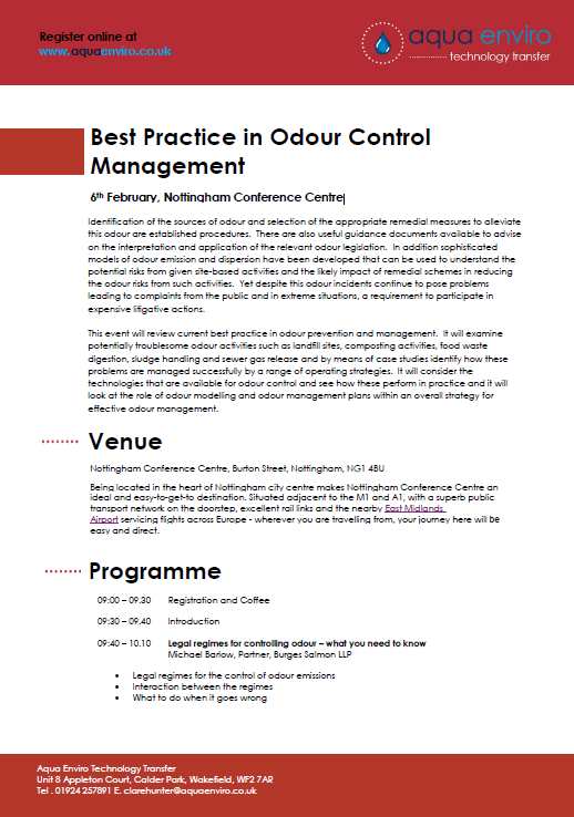 best practice odour nottingham