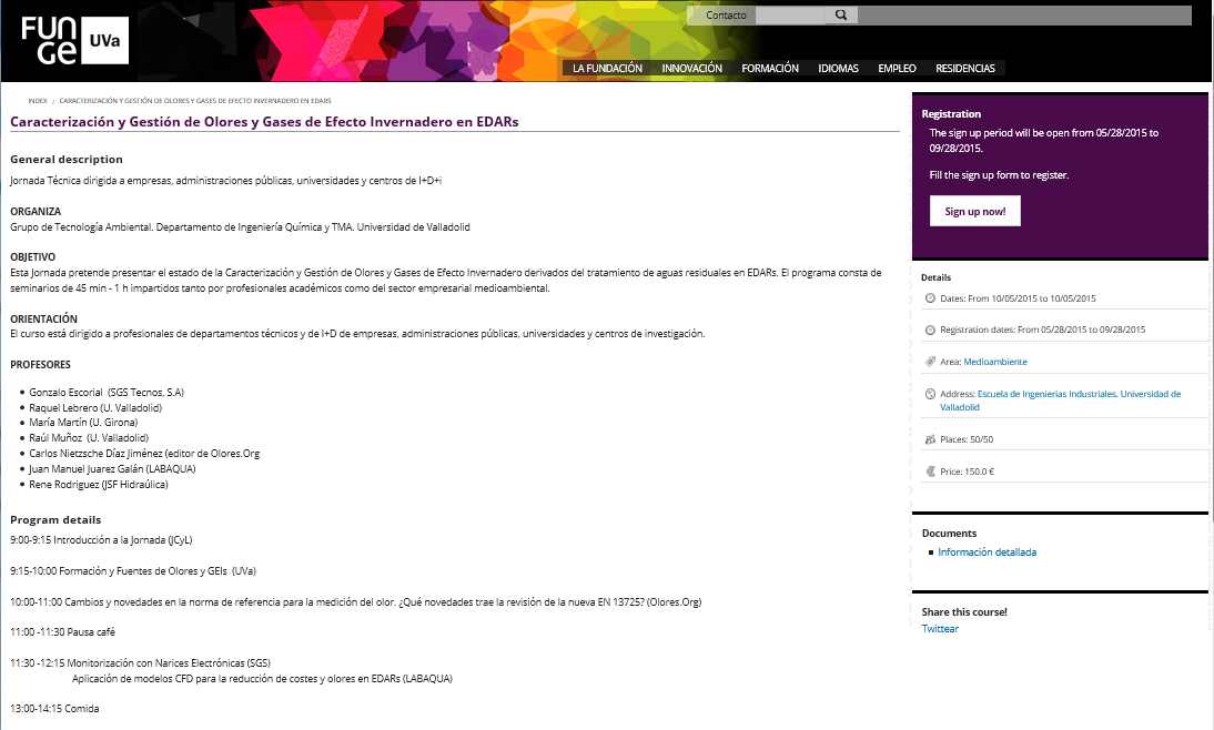 jornadas olores octubre 2015