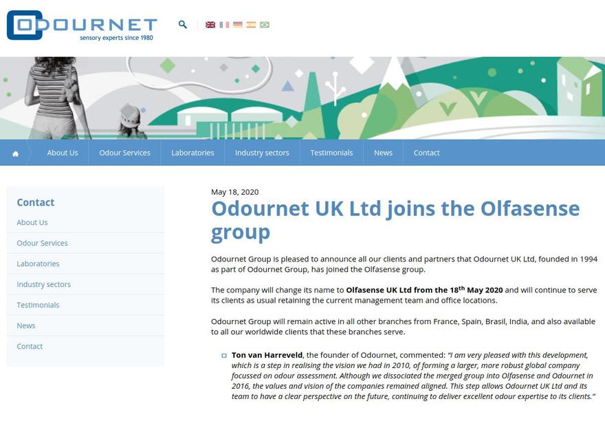 odournet uk to olfasense 